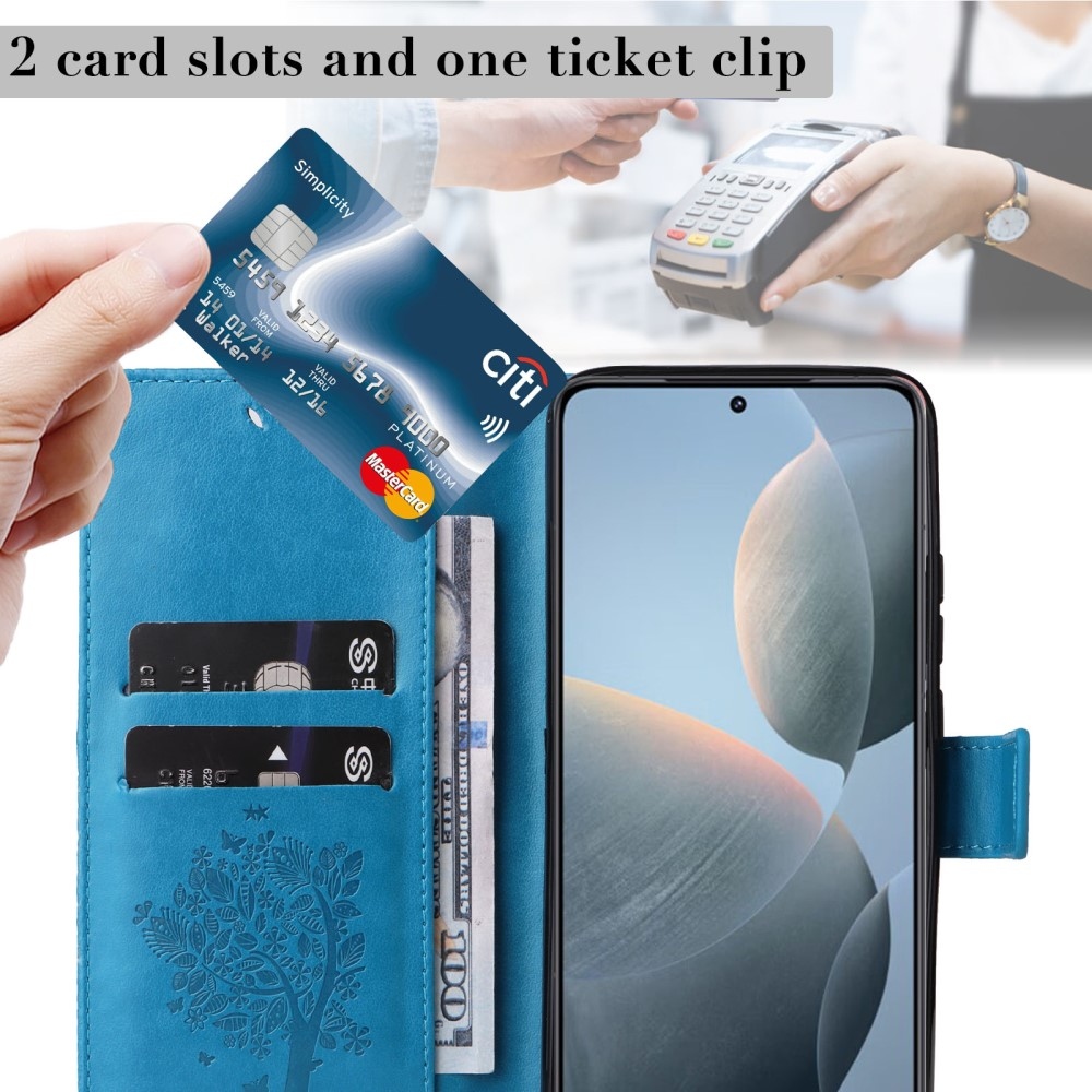 Fák könyve tok Xiaomi 14T - kék