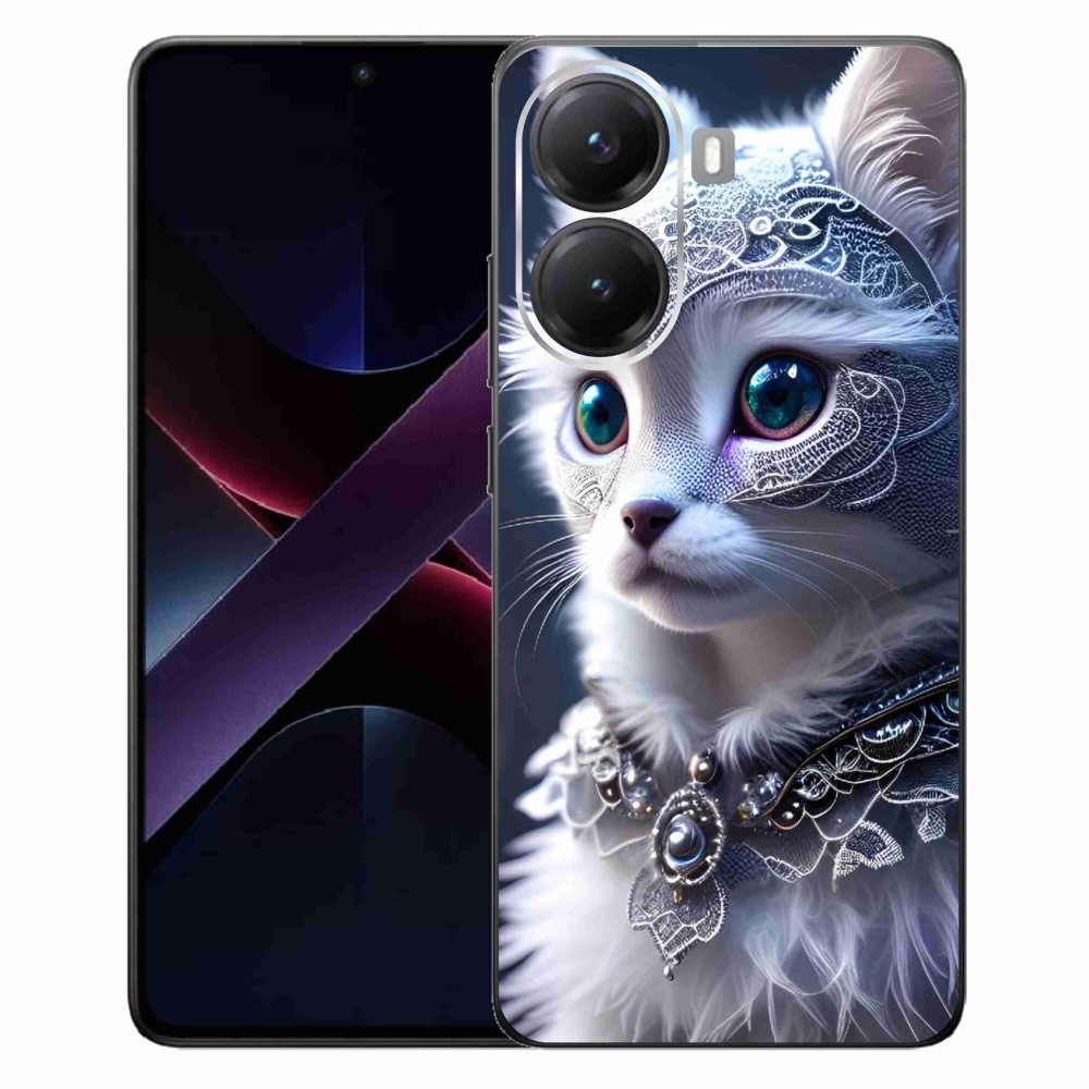 Gél borítás mmCase a Xiaomi Poco X7 Pro 5G-hez - fehér macska