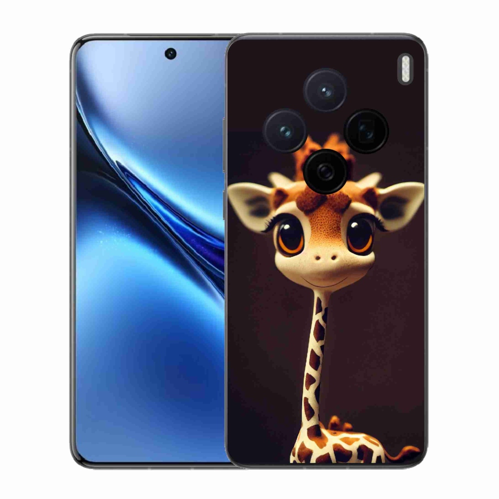 Zselés borítás mmCase a Vivo X200 5G készülékhez - kis zsiráf