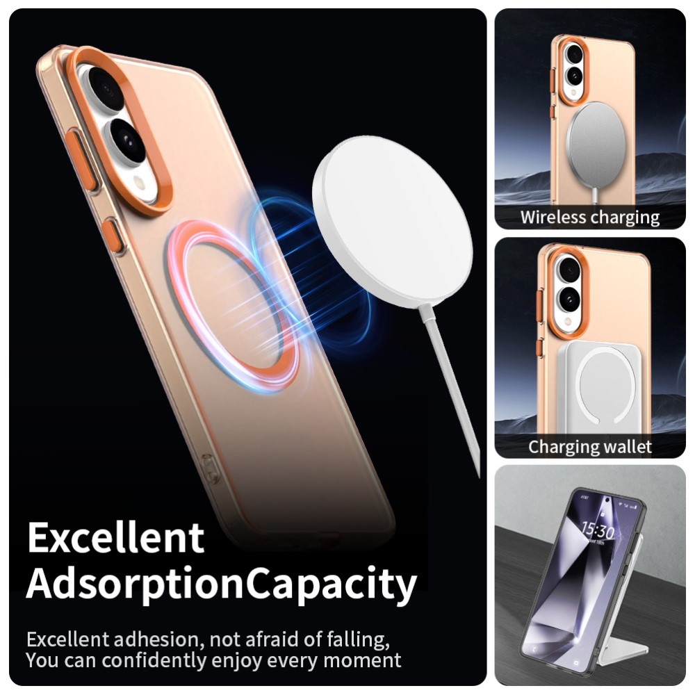 Candy zselés tok MagSafe-val Samsung Galaxy S25 Edge - narancssárga