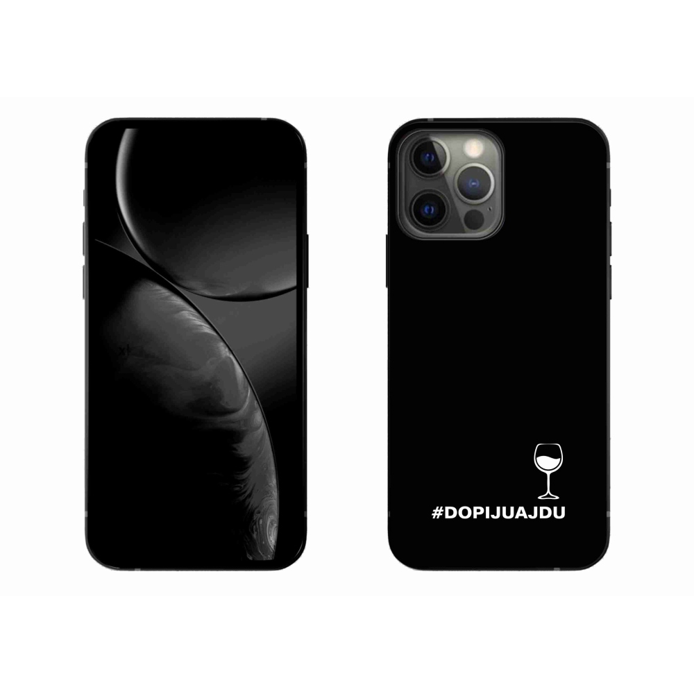 Gél borítás mmCase iPhone 13 Pro Max 6.7 készülékhez - bor motívum fekete háttér