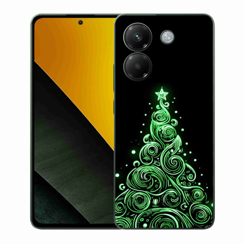 Gél borítás mmCase a Xiaomi Poco M7 Pro 5G-hez - neon karácsonyfa 3