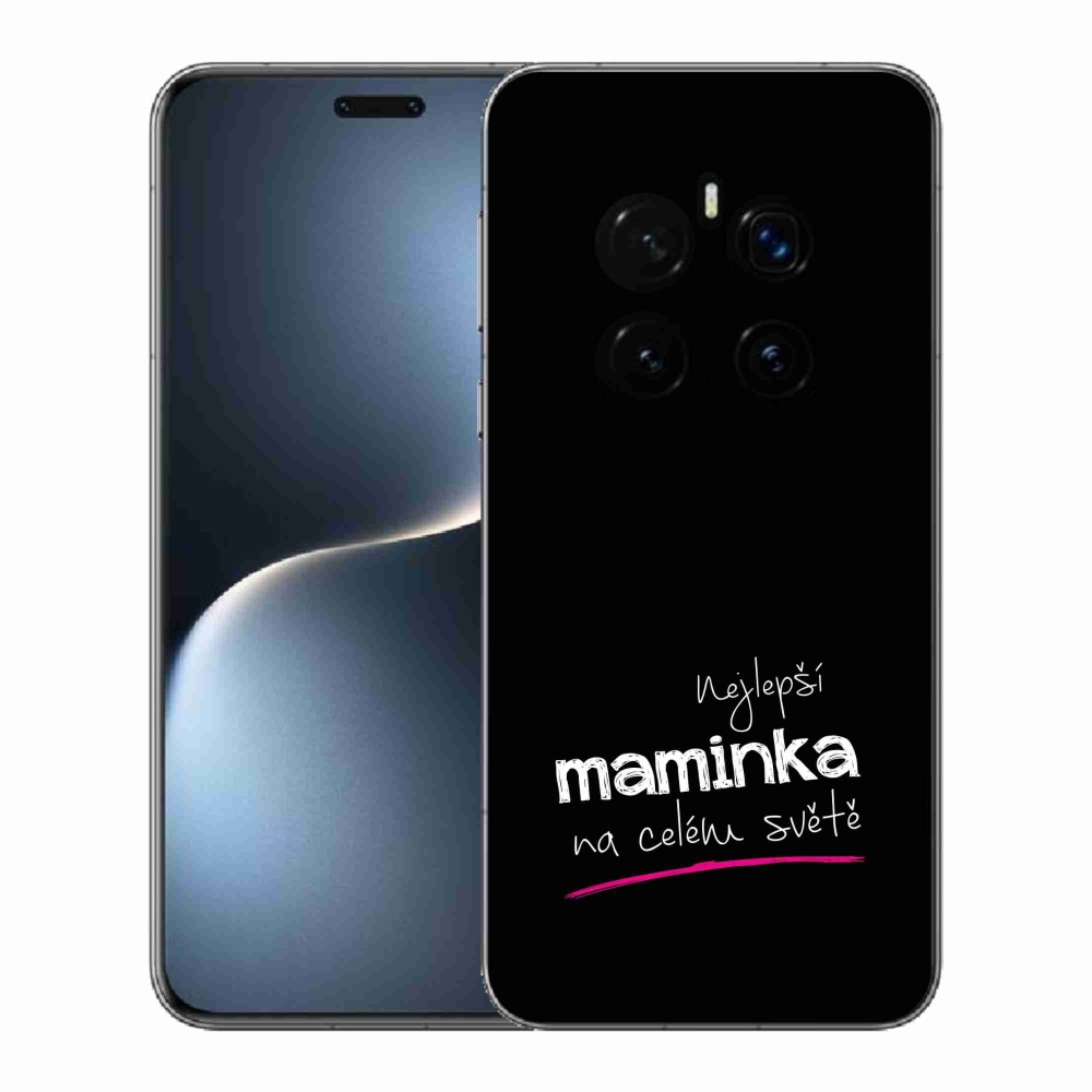 Gél borítás mmCase a Honor Magic 7 Pro 5G-n - Legjobb anya 4 fekete háttérrel