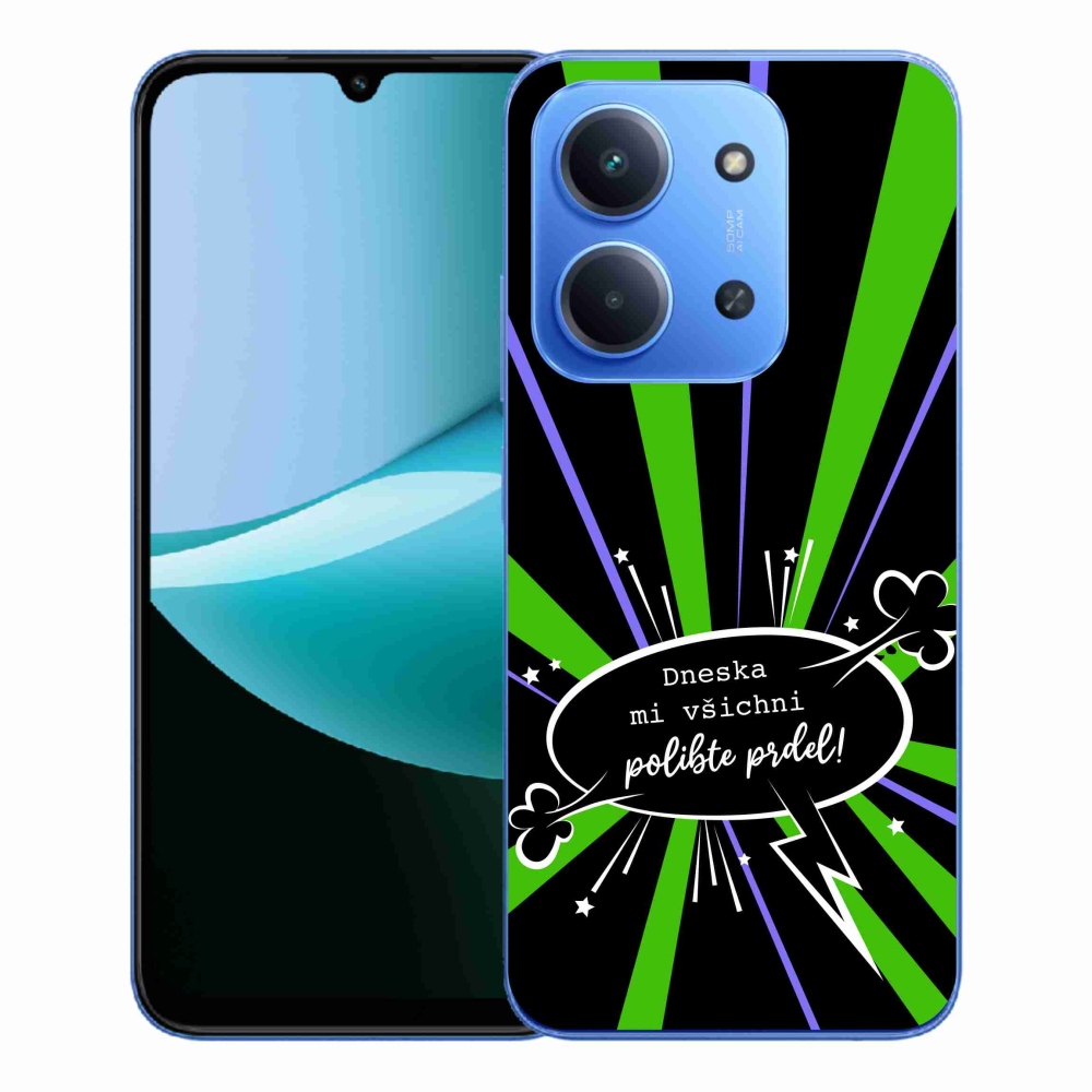 Gél borító mmCase a Xiaomi Redmi 15C 4G/5G (173mm) - vicces szöveg 15 fekete háttérrel