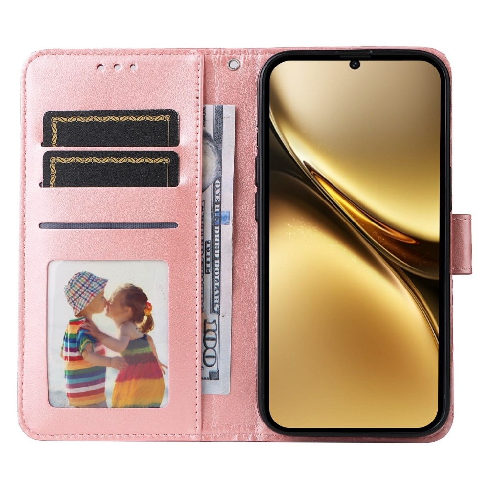 Napraforgó könyv tok a Vivo X200 5G-hez - rózsaszín