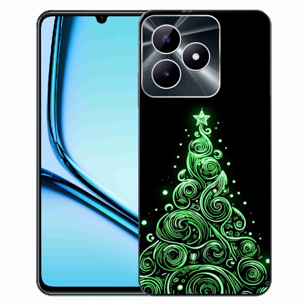 Gél borító mmCase a Realme Note 50 készülékhez - neon karácsonyfa 3