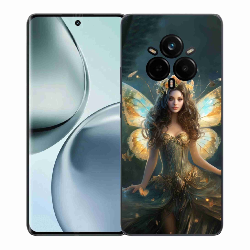 Gél borítás mmCase a Realme 14 Pro 5G számára - pillangó nő