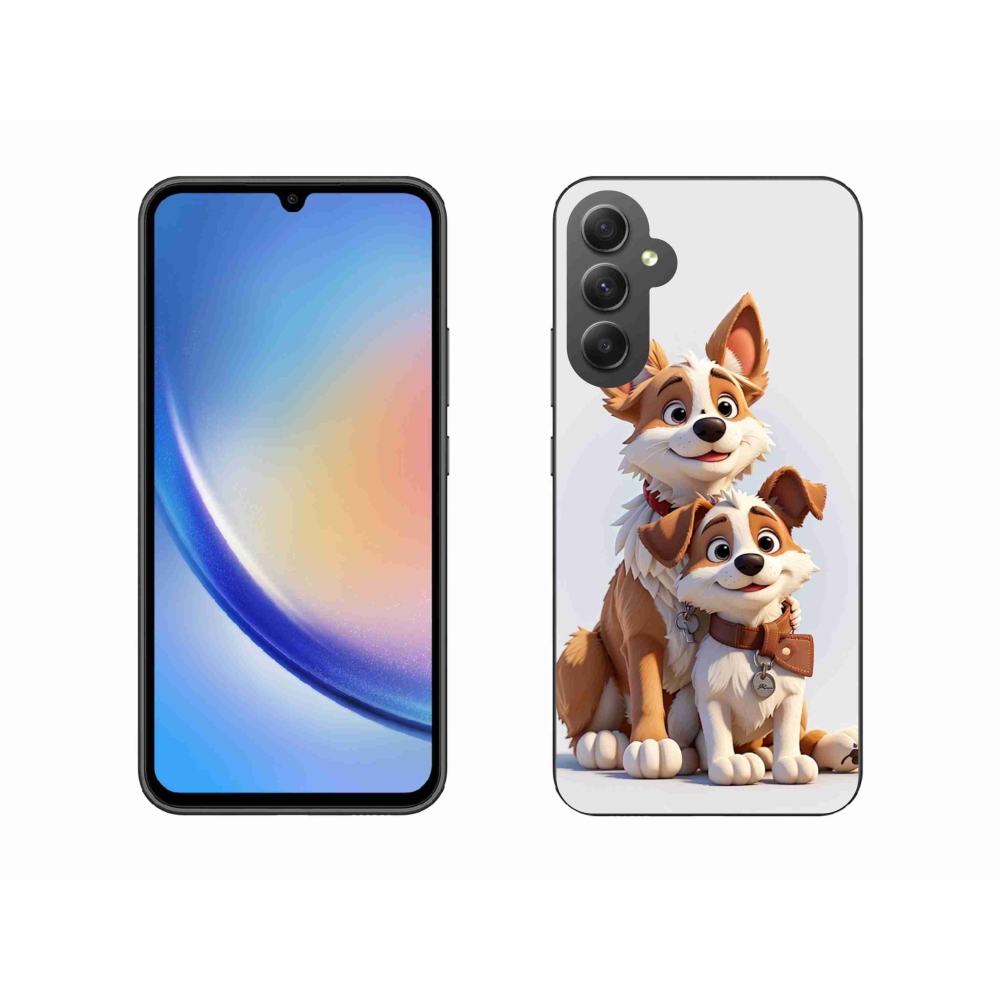 Gél borítás mmCase Samsung Galaxy A34 5G - rajzoló kutyákhoz