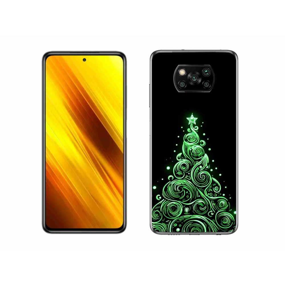 Gél borítás mmCase a Xiaomi Poco X3 Pro számára - neon karácsonyfa 3