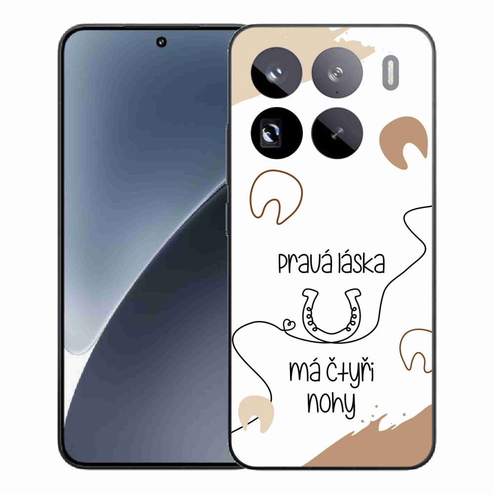 Gél borítás mmCase a Xiaomi 15 Pro-hoz - ló motívum fehér háttérrel