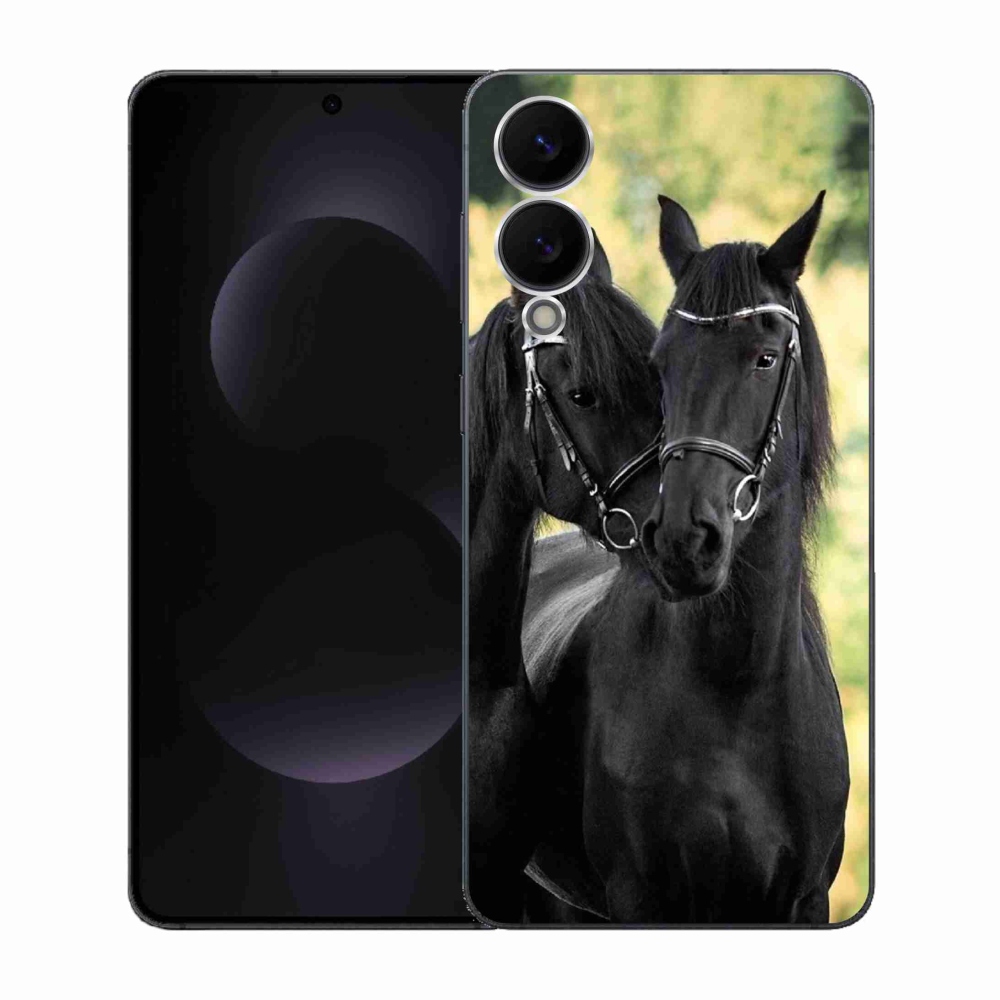 Gél borítás mmCase Samsung Galaxy S25 Edge készülékhez - két fekete ló