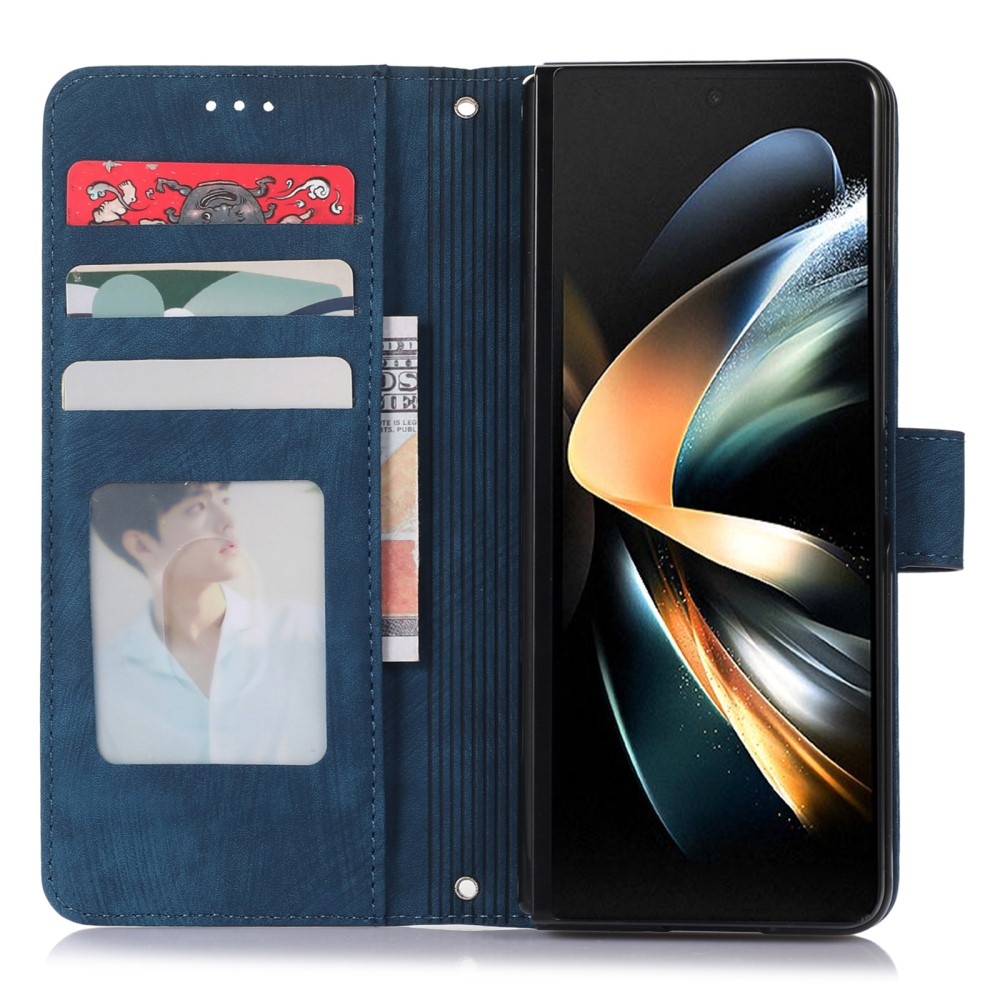 Tárcás könyv tok Samsung Galaxy Z Fold5 5G - kék