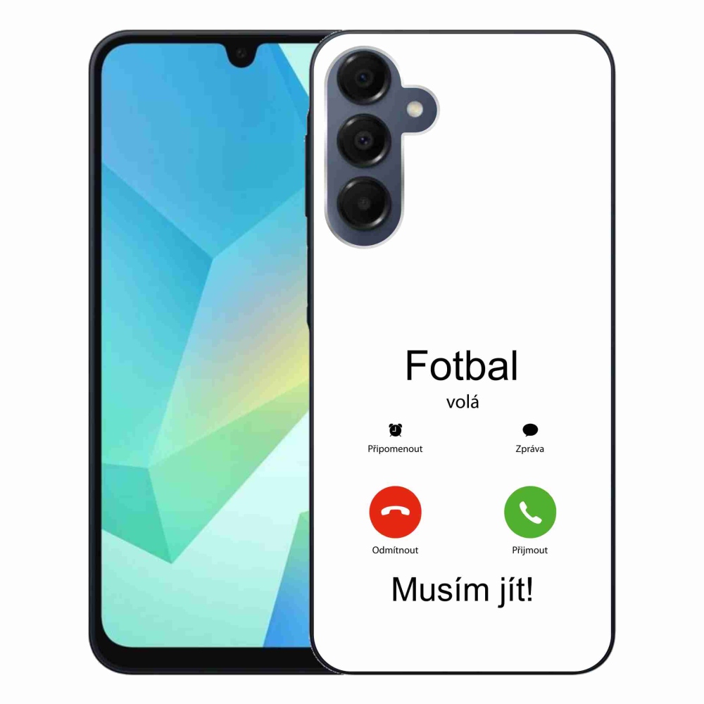 Gél borító mmCase Samsung Galaxy A16 4G/5G - futball hívások fehér háttérrel