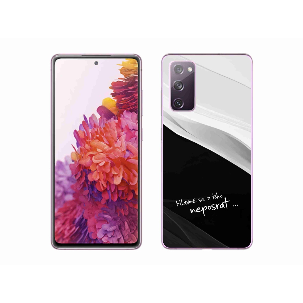 Gél borítás mmCase Samsung Galaxy S20 FE készülékhez - vicces szöveg 13 fekete és fehér háttérrel