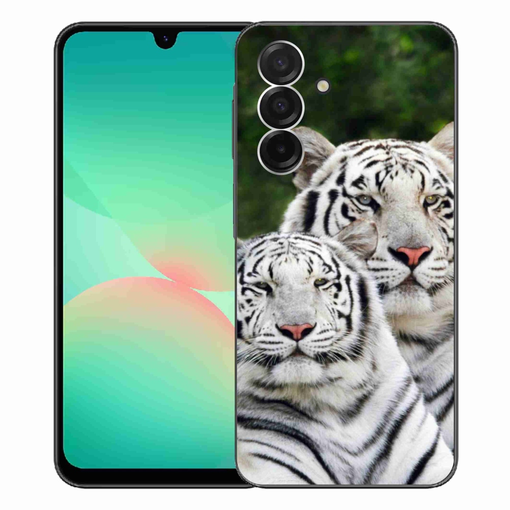 Zselés borítás mmCase Samsung Galaxy A26 5G - fehér tigrisek