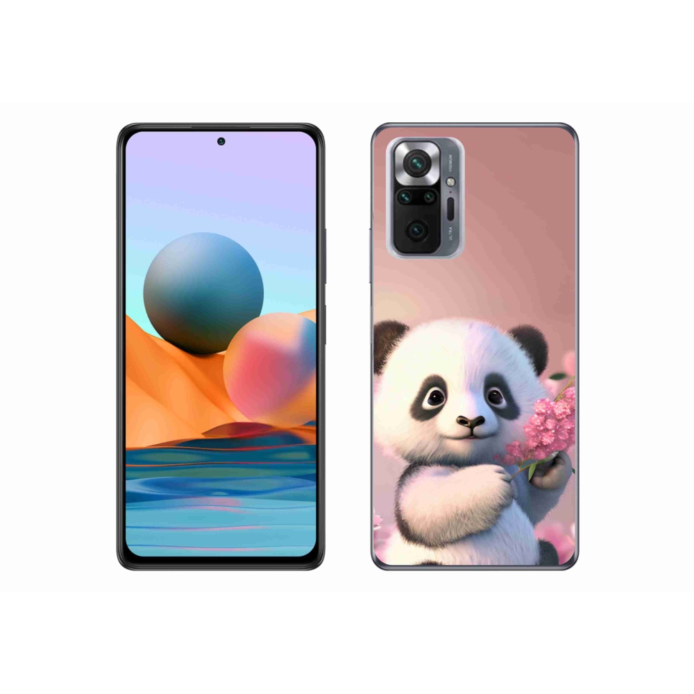 Gél borítás mmCase a Xiaomi Redmi Note 10 Pro számára - aranyos panda