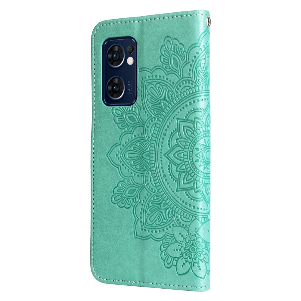 Mandala könyv tok az Oppo Find X5 Lite készülékhez - teal színű
