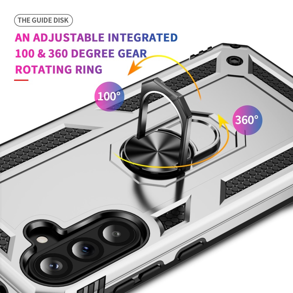 Gyűrűk tartós borítása Samsung Galaxy A36 5G készülékhez - ezüst színű