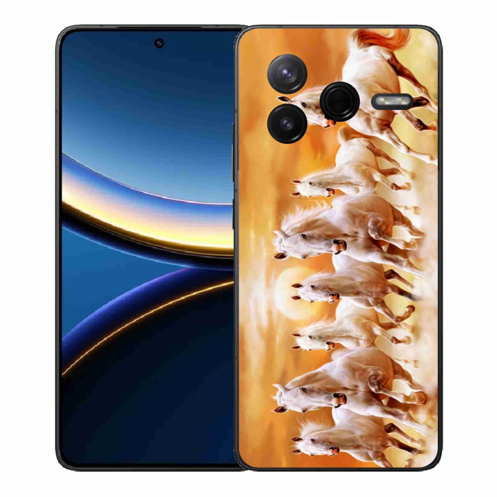 Gél borítás mmCase a Xiaomi Poco F7 Pro számára - lovak 2