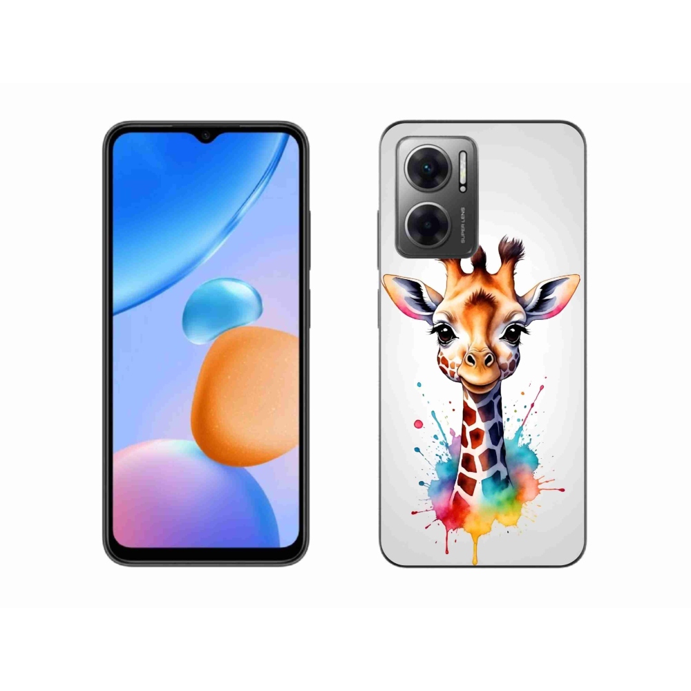 Gél borítás mmCase a Xiaomi Redmi 10 5G-hez - zsiráf 1