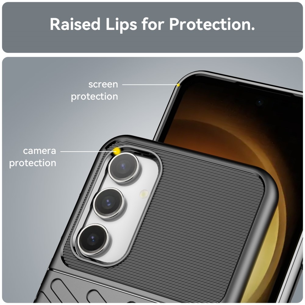 Thunder tartós zselés tok Samsung Galaxy S23 FE készülékhez - fekete