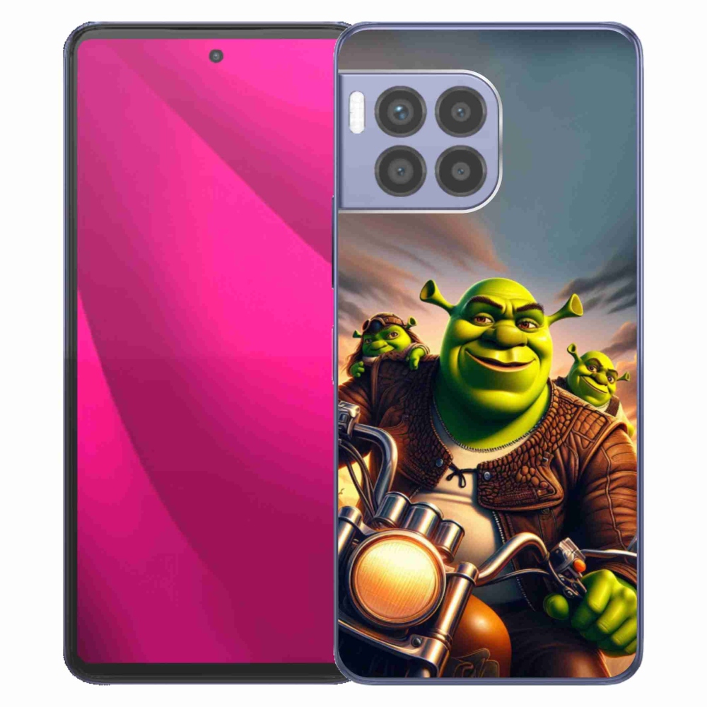 Zselés borítás mmCase a T-Mobile T Phone 2 Pro készülékhez - Shrek egy motorkerékpáron
