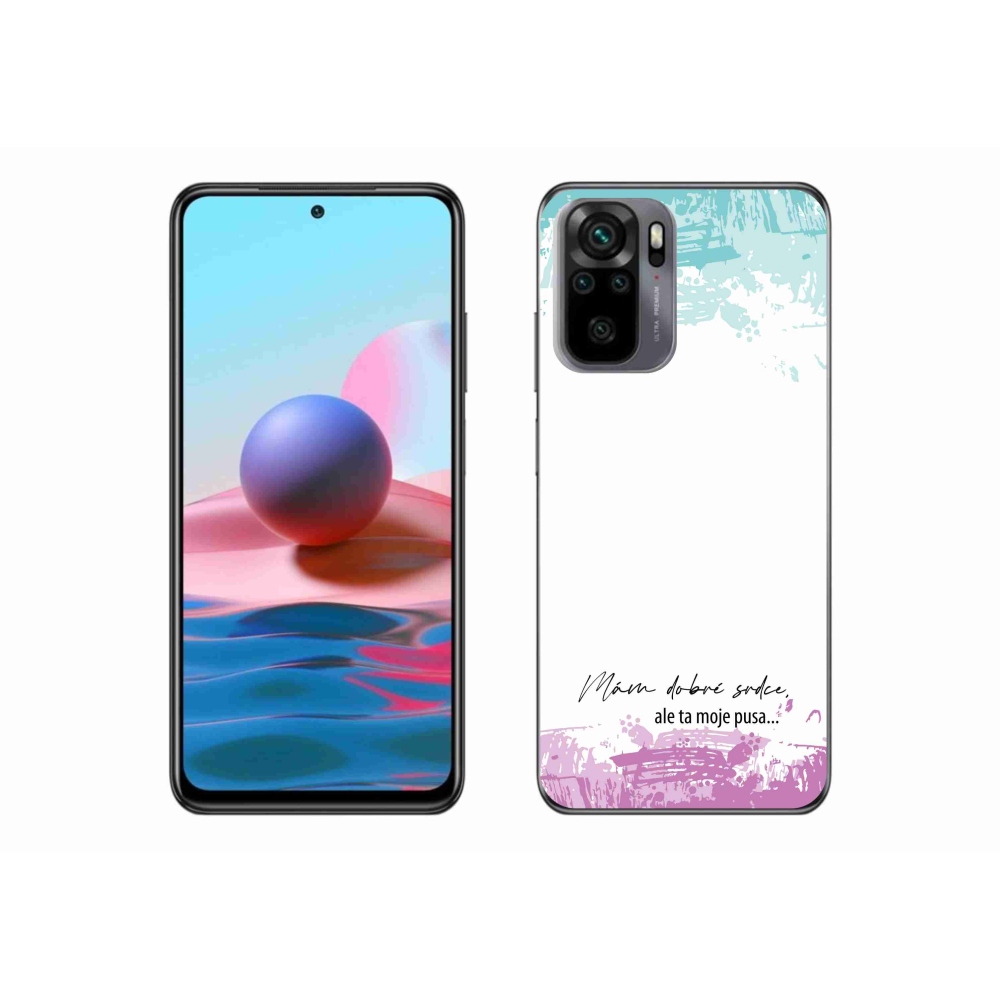 Gél borító mmCase a Xiaomi Redmi Note 10 4G-hez - vicces szöveg 3 fehér háttérrel