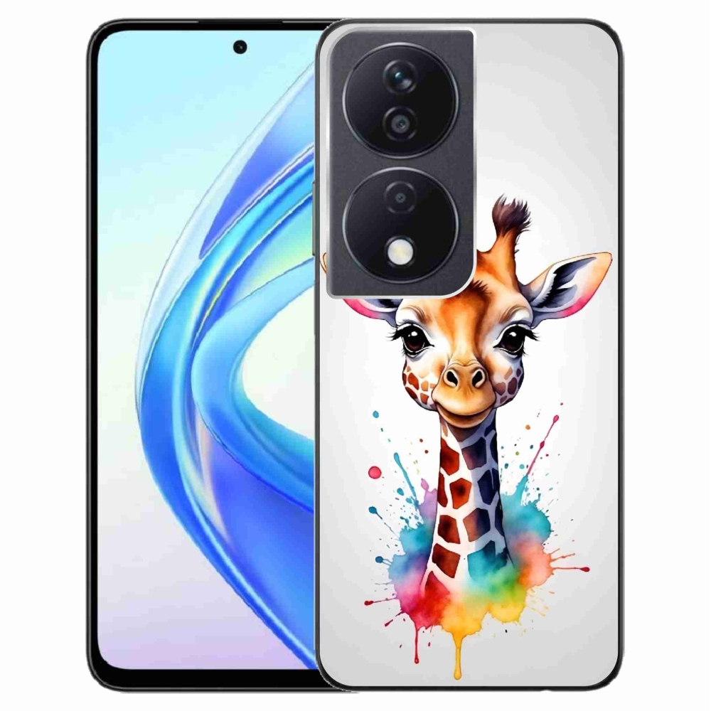 Zselés borítás mmCase a Honor X7b/Honor 90 Smart készülékhez - zsiráf 1