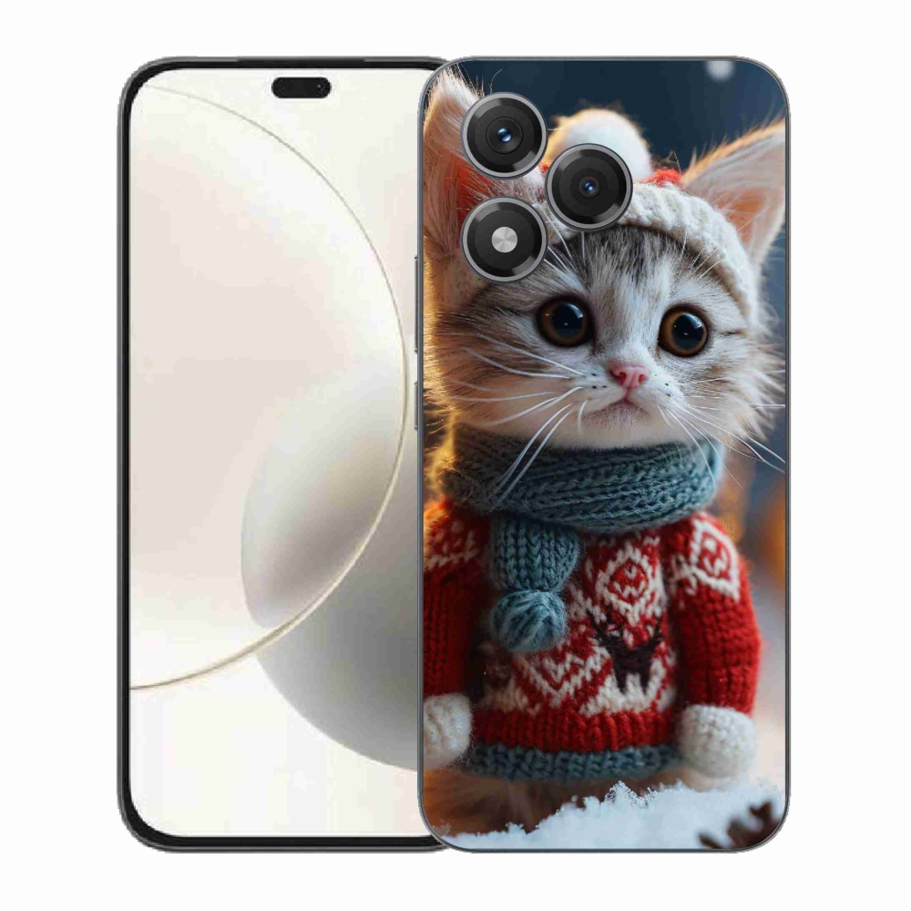 Zselés borítás mmCase a Honor 400 Lite-hoz - cica pulóverben