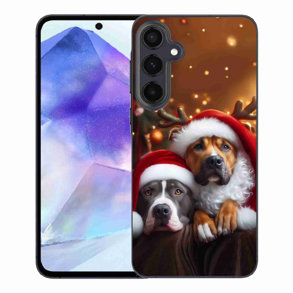 Gél borítás mmCase Samsung Galaxy A55 5G - Karácsonyi kutyák