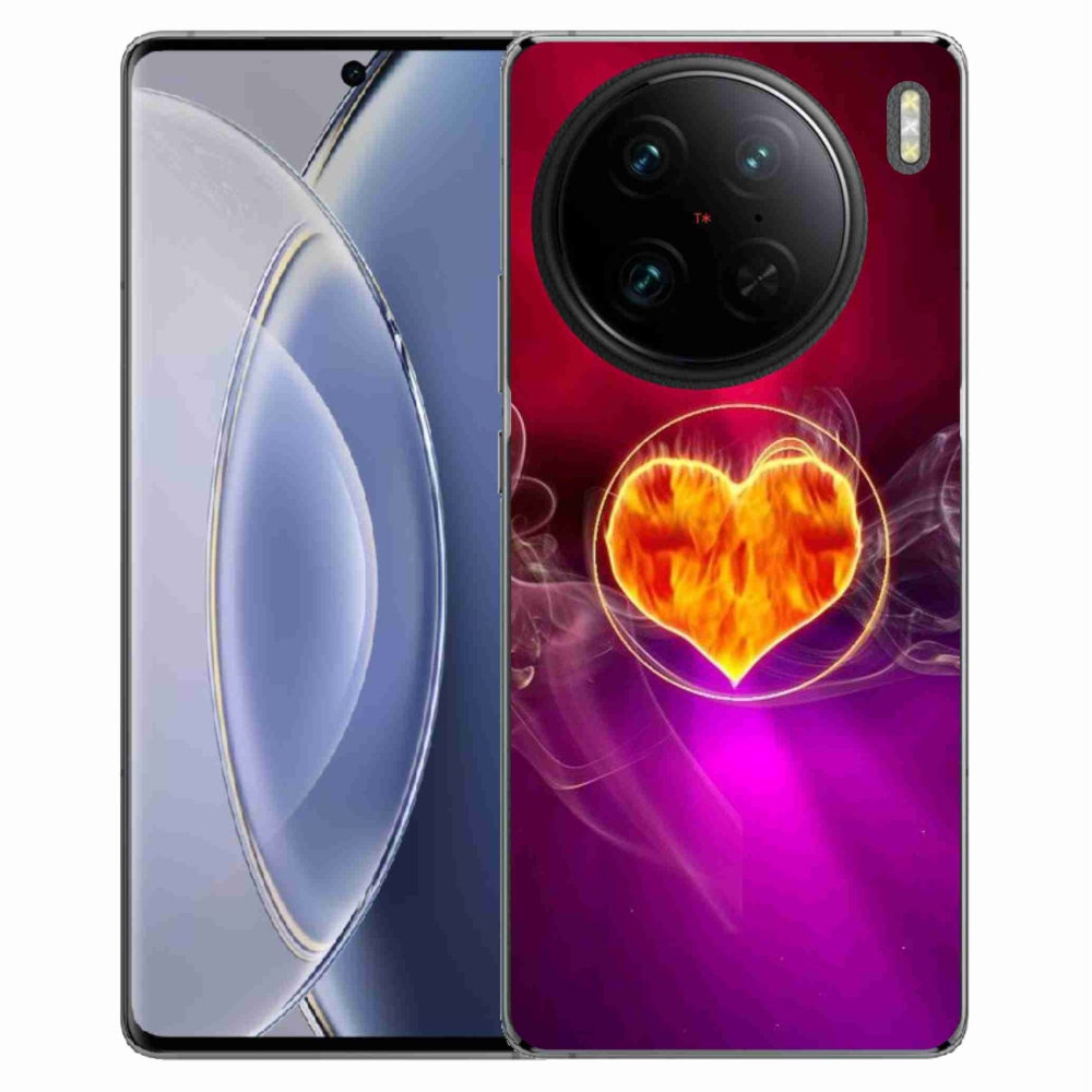 Gél borítás mmCase a Vivo X90 Pro számára - tüzes szív
