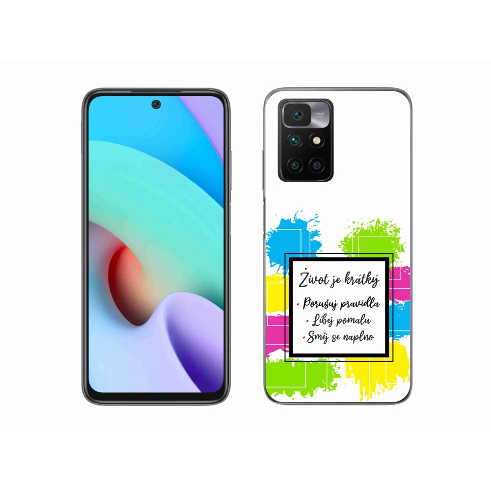 Gél borítás mmCase a Xiaomi Redmi 10/Redmi 10 (2022) - idézem 5 fehér háttérrel