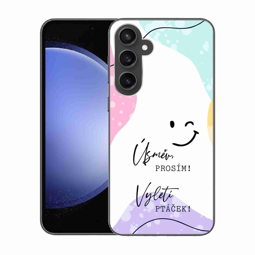 Gél borítás mmCase Samsung Galaxy S23 FE - vicces szöveg 4 fehér háttér