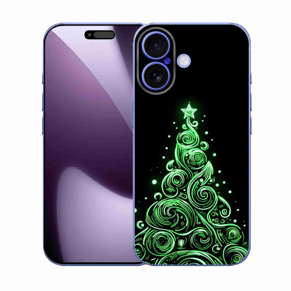Gél borítás mmCase iPhone 17 készülékhez - neon karácsonyfa 3