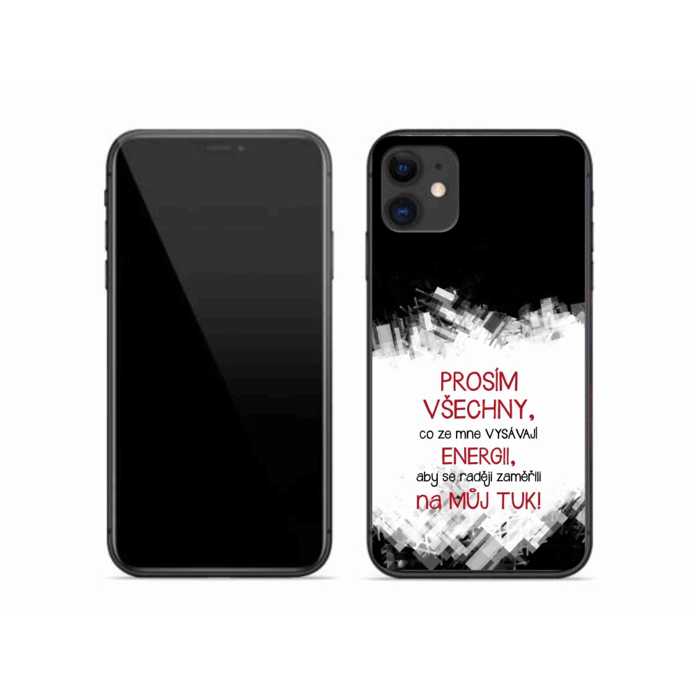 Gél borítás mmCase iPhone 11 készülékhez - vicces szöveg 1 piros