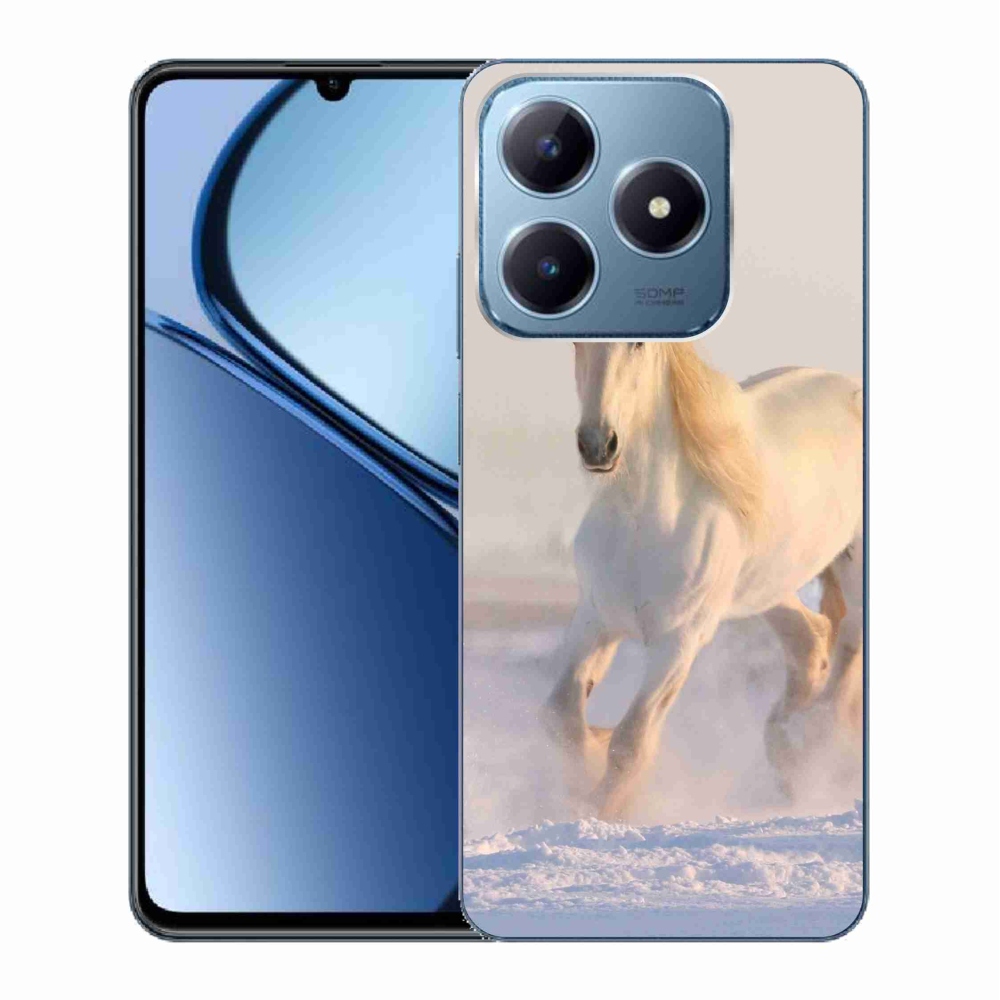 Gél tok mmCase a Realme C63 készülékhez - ló a hóban