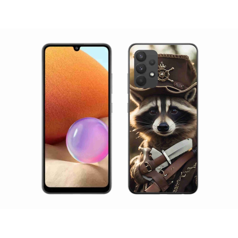 Zselés borítás mmCase Samsung Galaxy A32 4G - mosómedve egyenruhában