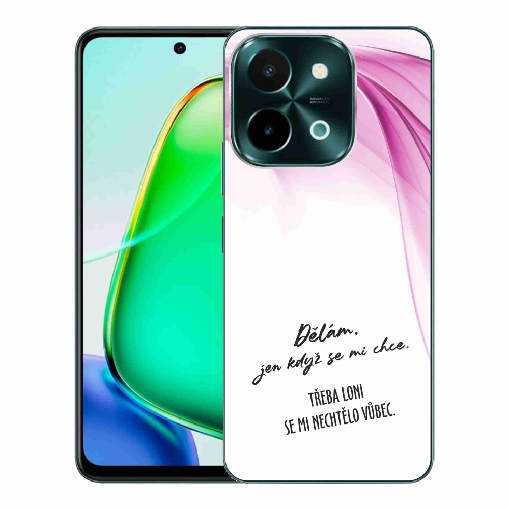 Gél borító mmCase a Vivo Y28 készülékhez - vicces szöveg 12 fehér háttér