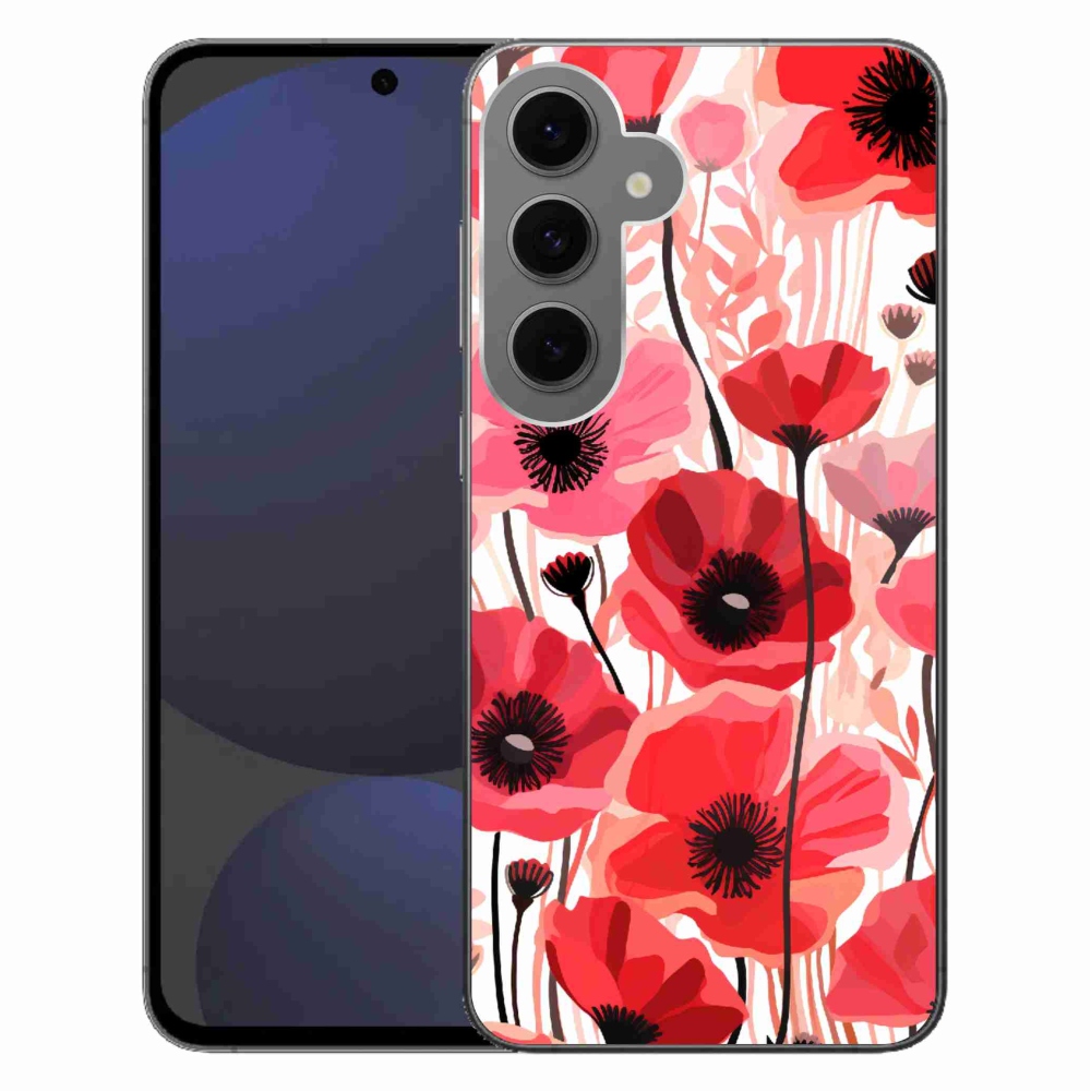 Gél védőhuzat mmCase Samsung Galaxy S24 FE - mákos 1