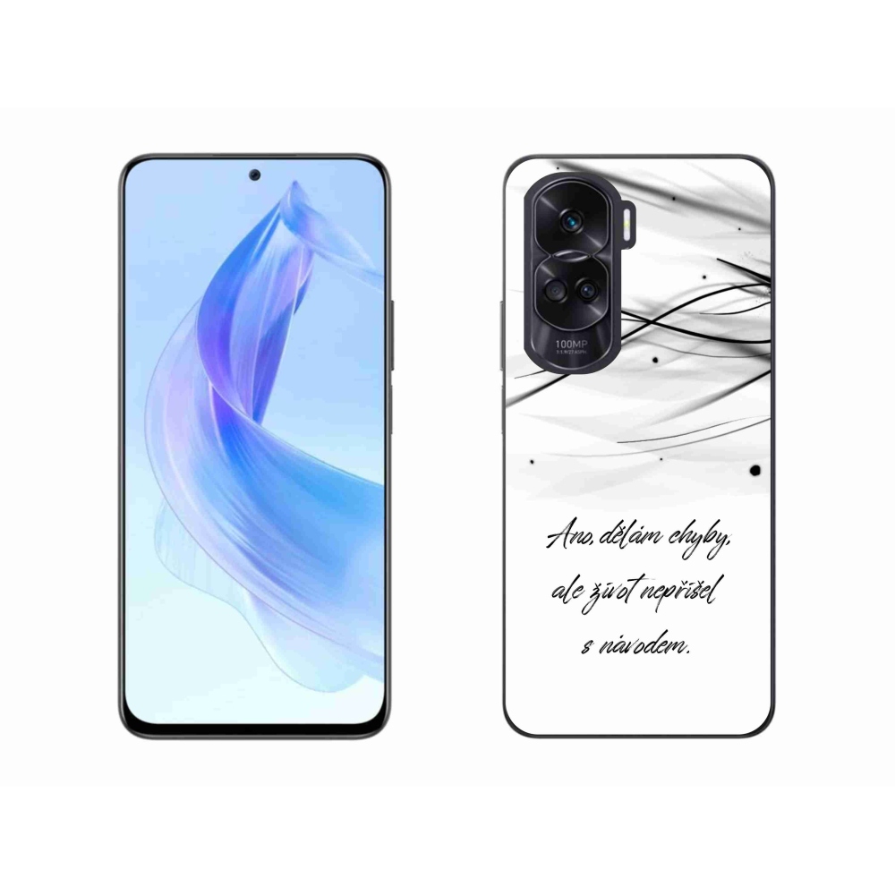 Zselés borító mmCase a Honor 90 Lite készülékhez - idézet fehér háttérrel