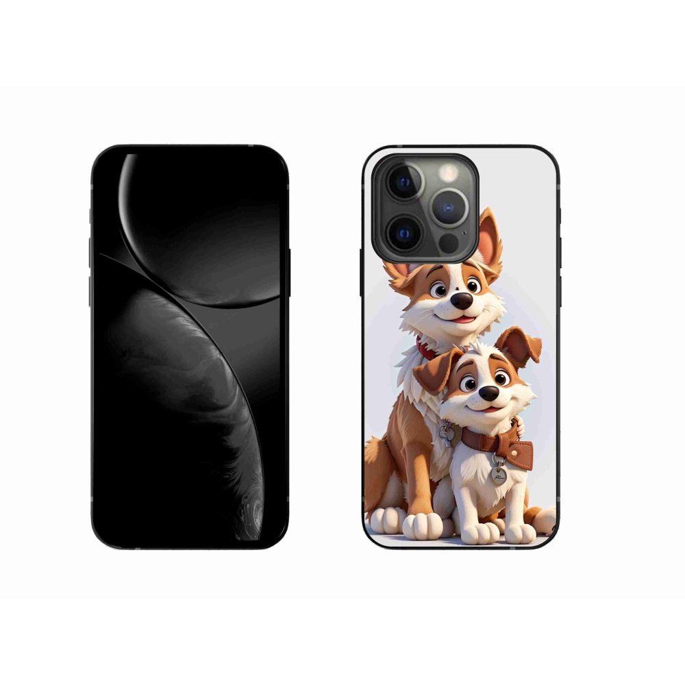 Zselés borítás mmCase iPhone 13 Pro készülékhez - kutyák rajzolása