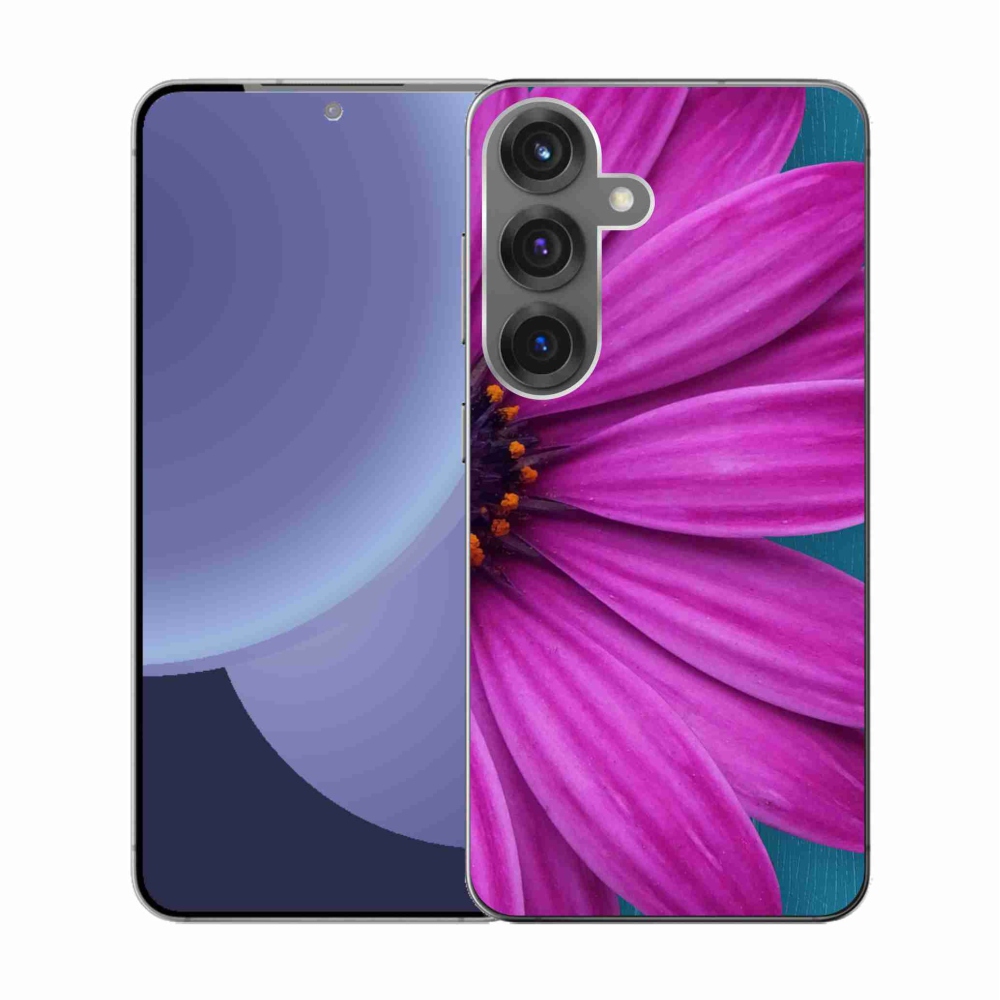 Zselés borítás mmCase Samsung Galaxy S25 készülékhez - lila margaréta