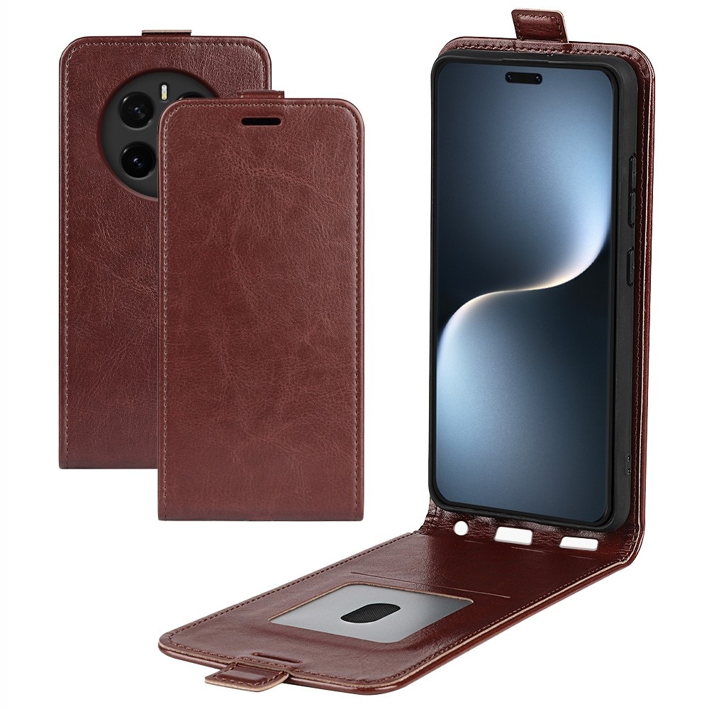 Függőleges könyvtáska a Honor Magic 7 Pro 5G készülékhez - barna