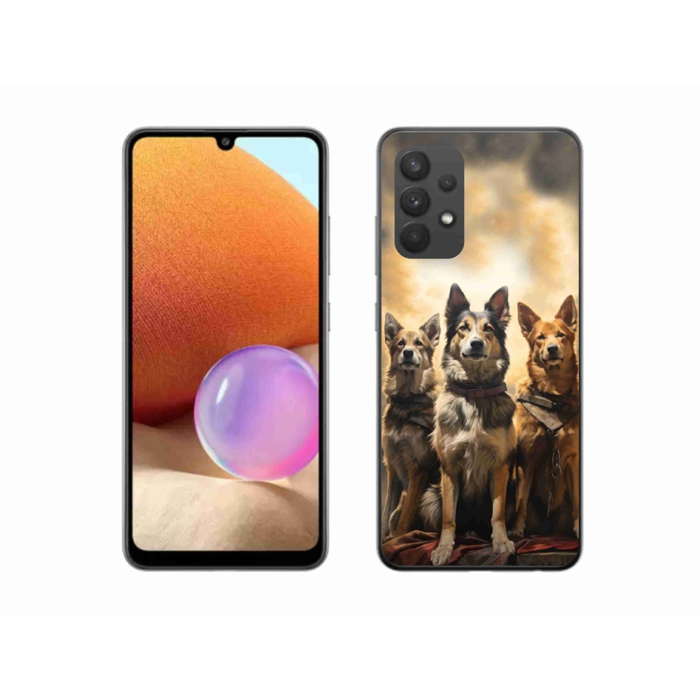Gél borító mmCase Samsung Galaxy A32 4G - három kutya
