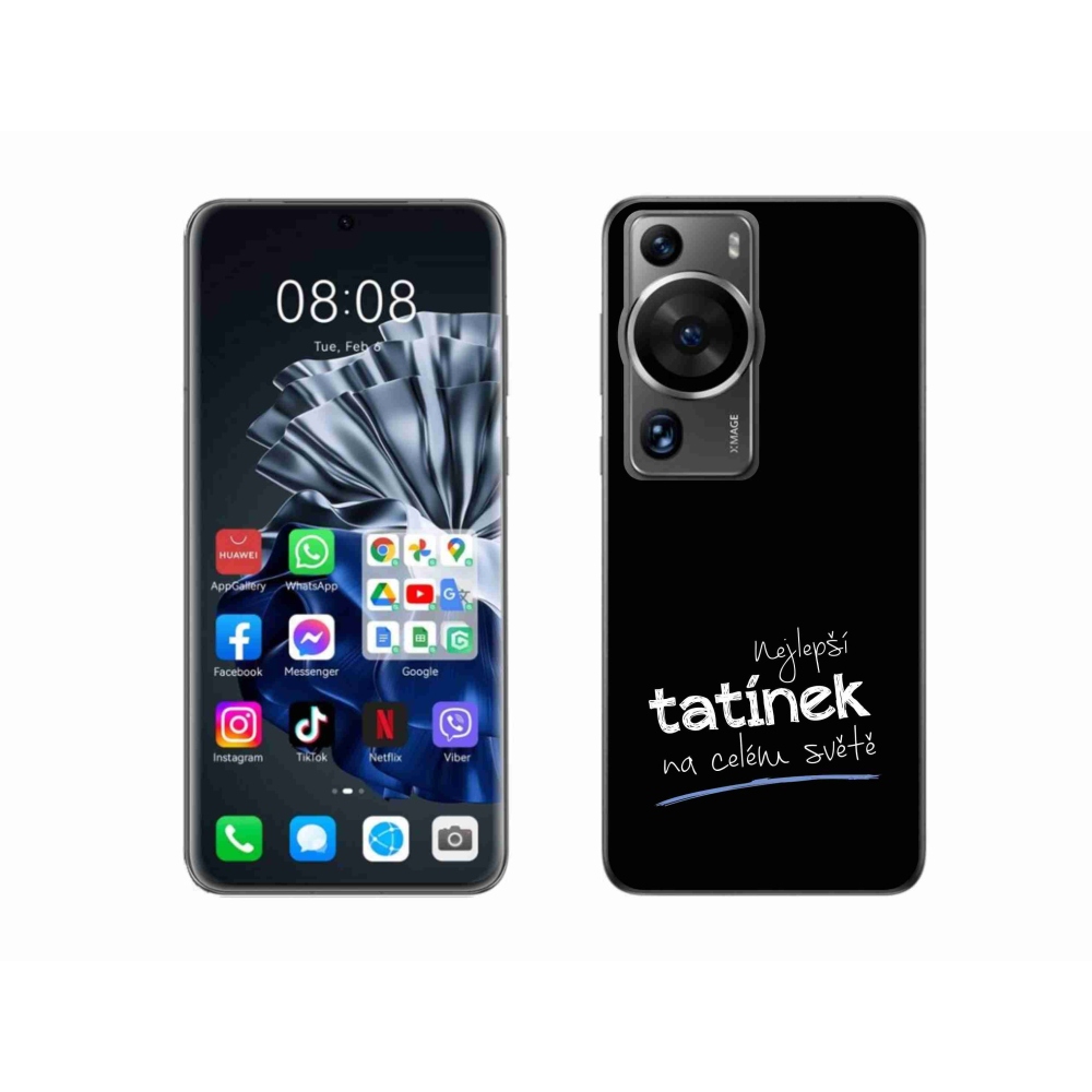 Gél borító mmCase a Huawei P60 Pro - legjobb apuci 4 fekete háttérrel