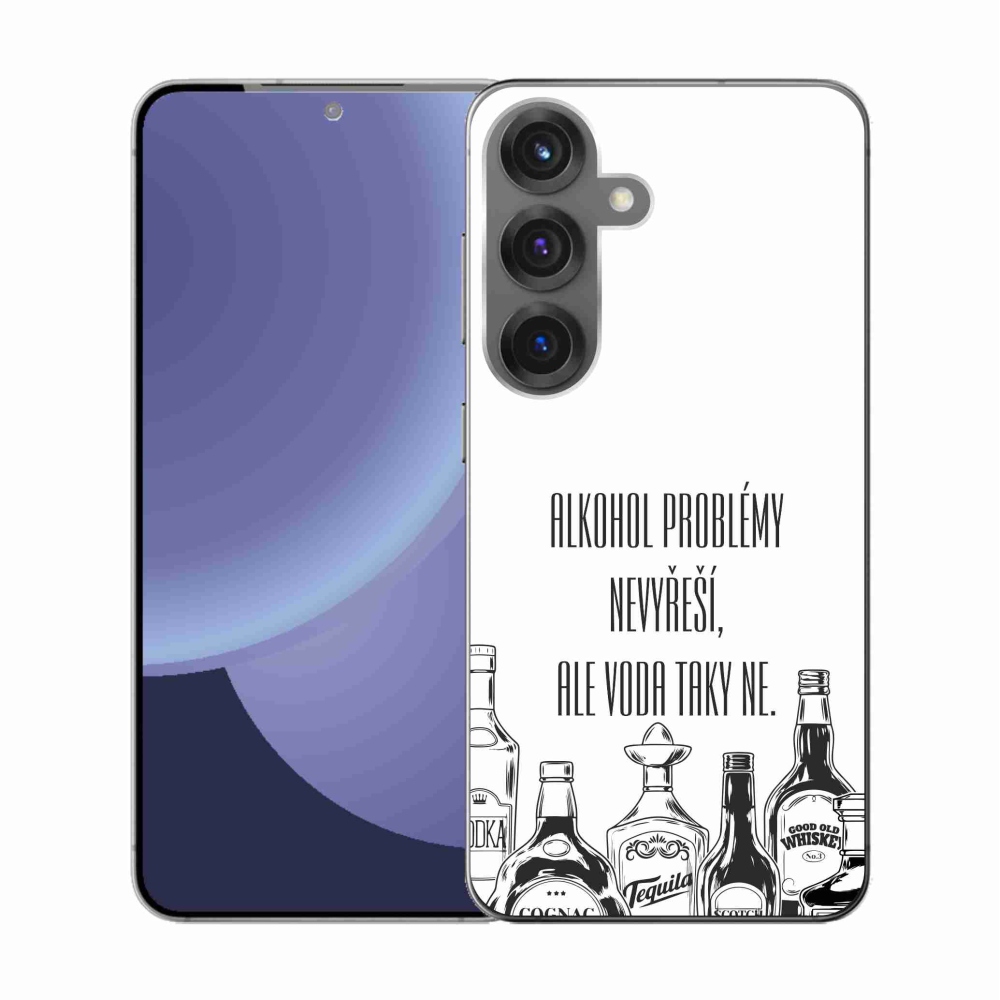 Gél borító mmCase Samsung Galaxy S25 készülékhez - vicces szöveg fehér háttérrel