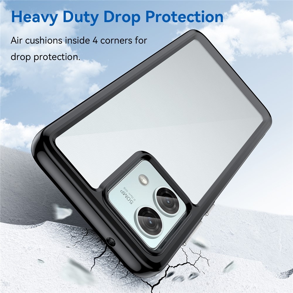 Gél tok kemény hátlappal a Motorola Moto G84 5G készülékhez - fekete