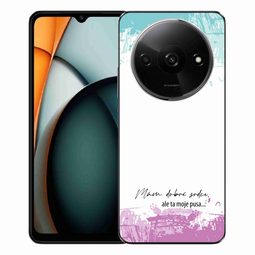 Gél borító mmCase a Xiaomi Redmi A3-hoz - vicces szöveg 3 fehér háttérrel