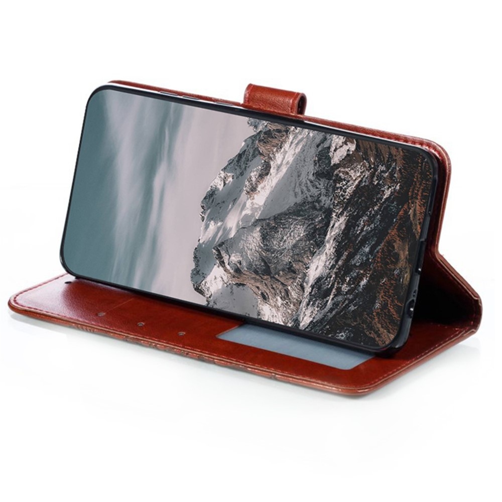 Mandala könyvtáska Google Pixel 10 Pro/Pixel 10/9 Pro/9 - barna