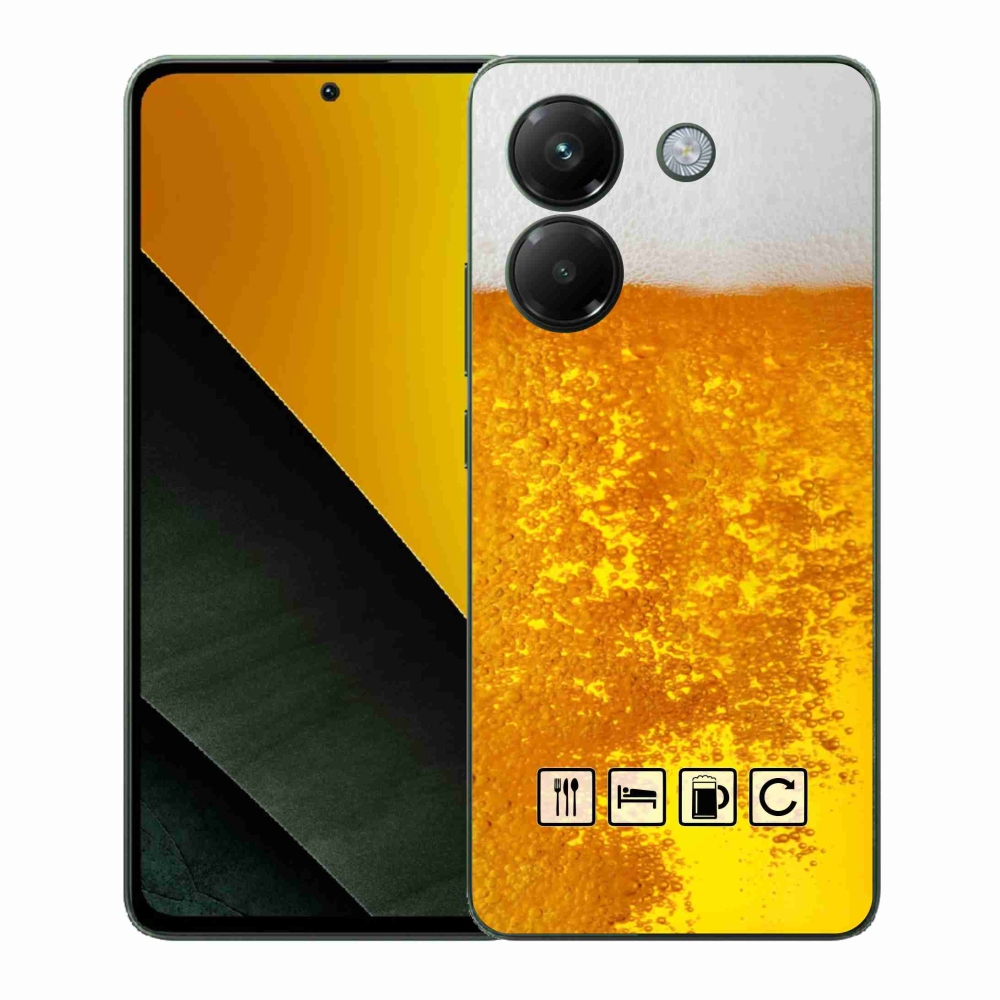 Gél borítás mmCase a Xiaomi Poco M7 Pro 5G számára - sör motívum 3